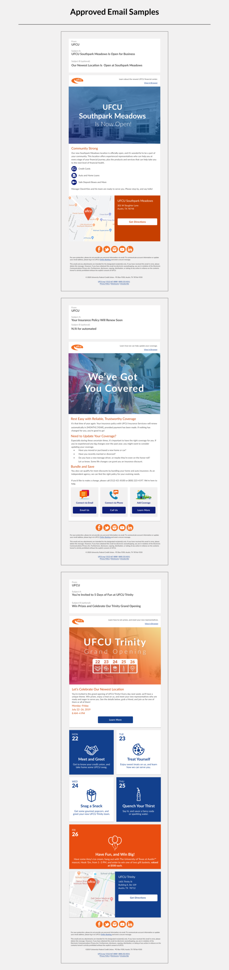 Email Guidebook - Approved Email Samples